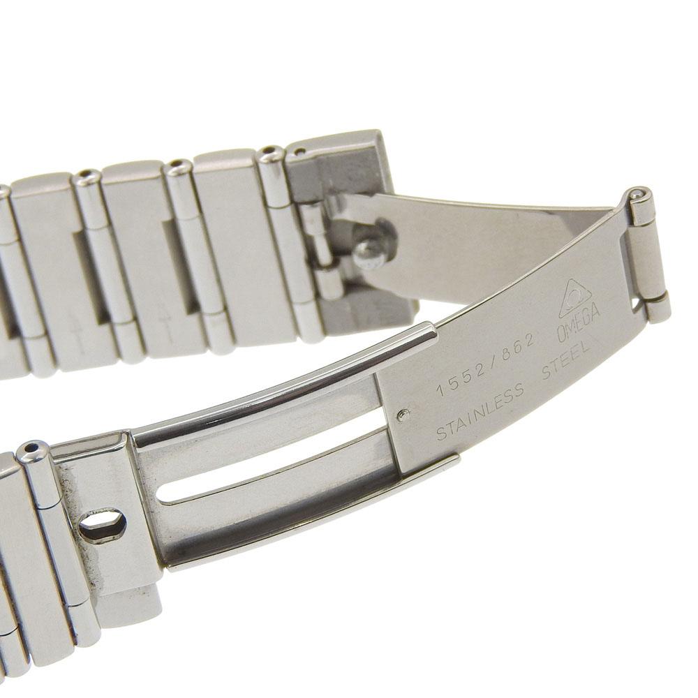 Omega Constellation Uhren 1512.30 weißes Zifferblatt Edelstahl Quarz Analoganzeige Damen Gebraucht