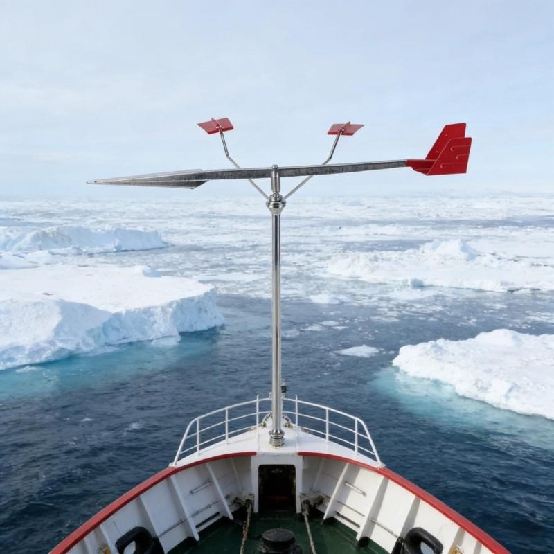 Stainless Steel Wind Direction Indicator Reflective Design Weather Vane for Night Navigation Safety on Boats