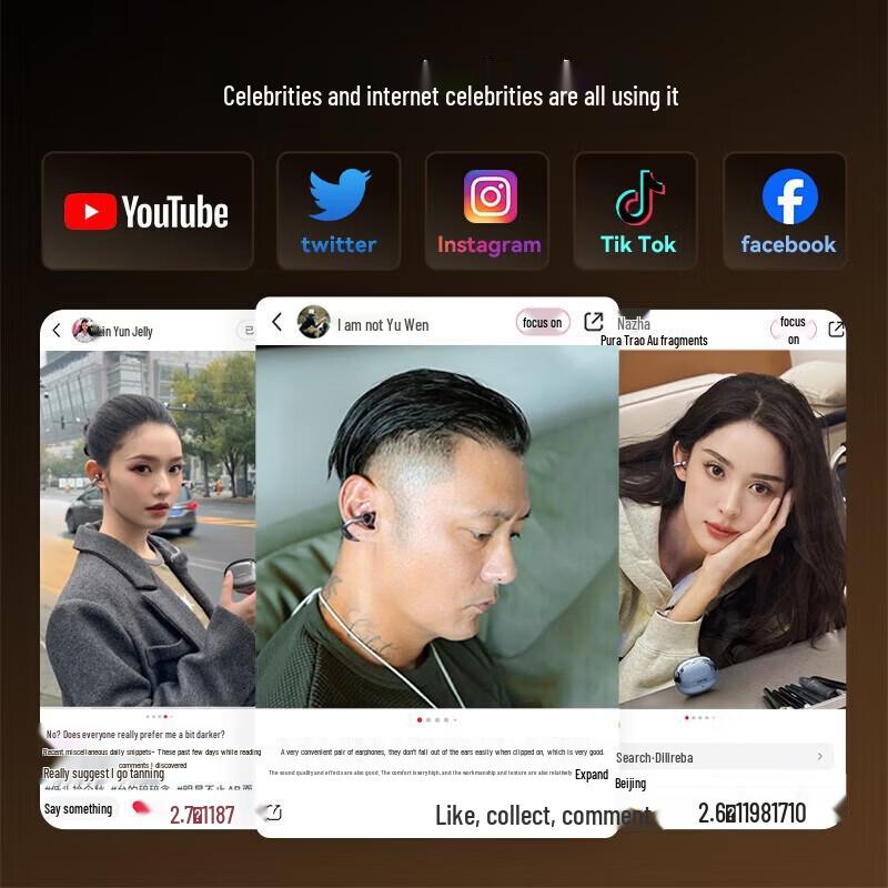 SANAG S8S Ultra Bone Conduction Bluetooth Ear Clip Headphones