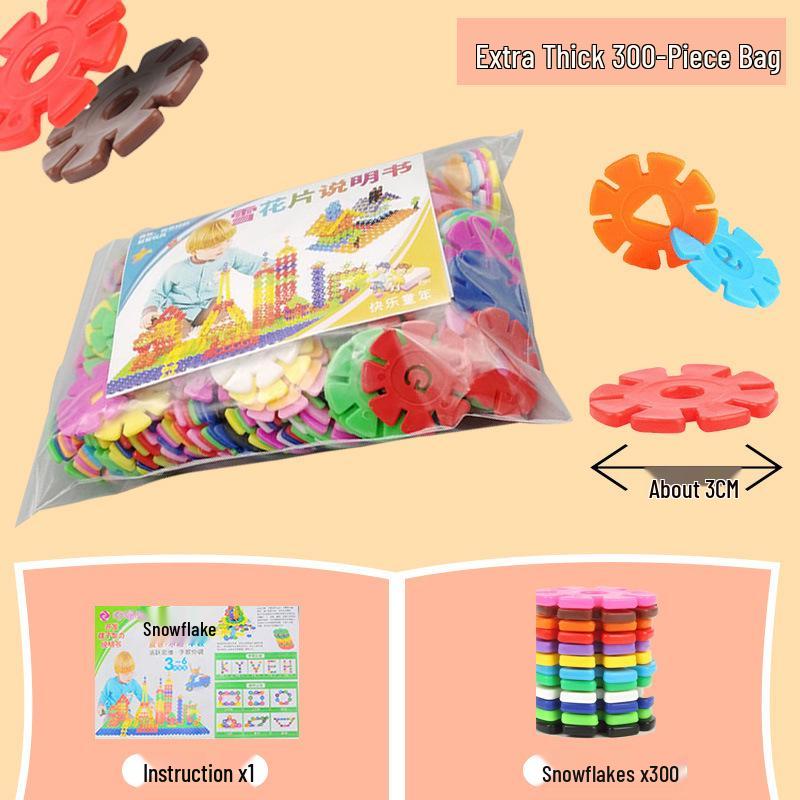 Educational Snowflake Interlocking Building Blocks for Children - Early Education Toys