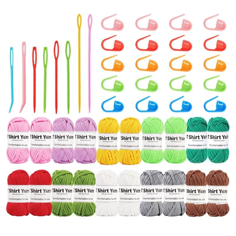 20Pieces Crochet Yarns for Beginner Hobbyist Crafting Carpet Rug Hanging Decoration
