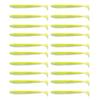20Pcs Fishing Lures Soft Baits with T-Tail Vibrant Color Mini Size Portable Flexible Fake Lures Artificial Baits