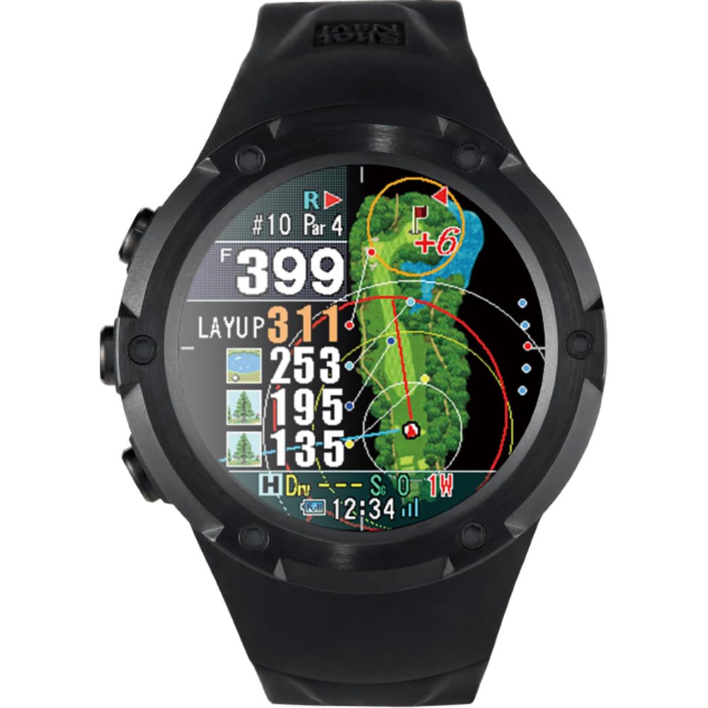 Shot Navi Evolve PRO Touch Black Inch Large Color LCD Touch Panel Latest GPS Chip Automatic Flight Distance Measurement Estimated Height Difference