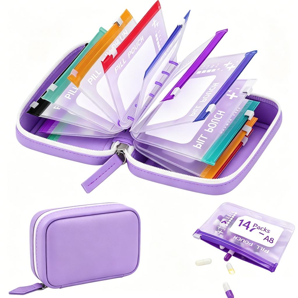 Reusable Travel - 14 Pcs Small Storage Bags for Home and Outdoor Use, Portable Pouch Set for Toiletries, Cosmetics, Accessories