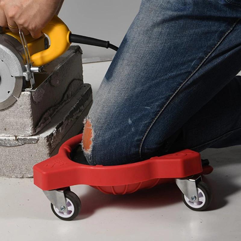 Multifunctional Kneeling Pulley Knee Pads Floor Tiles Seams Woodworking Universal Wheels Built In Foam Padded Mobile Kneepads