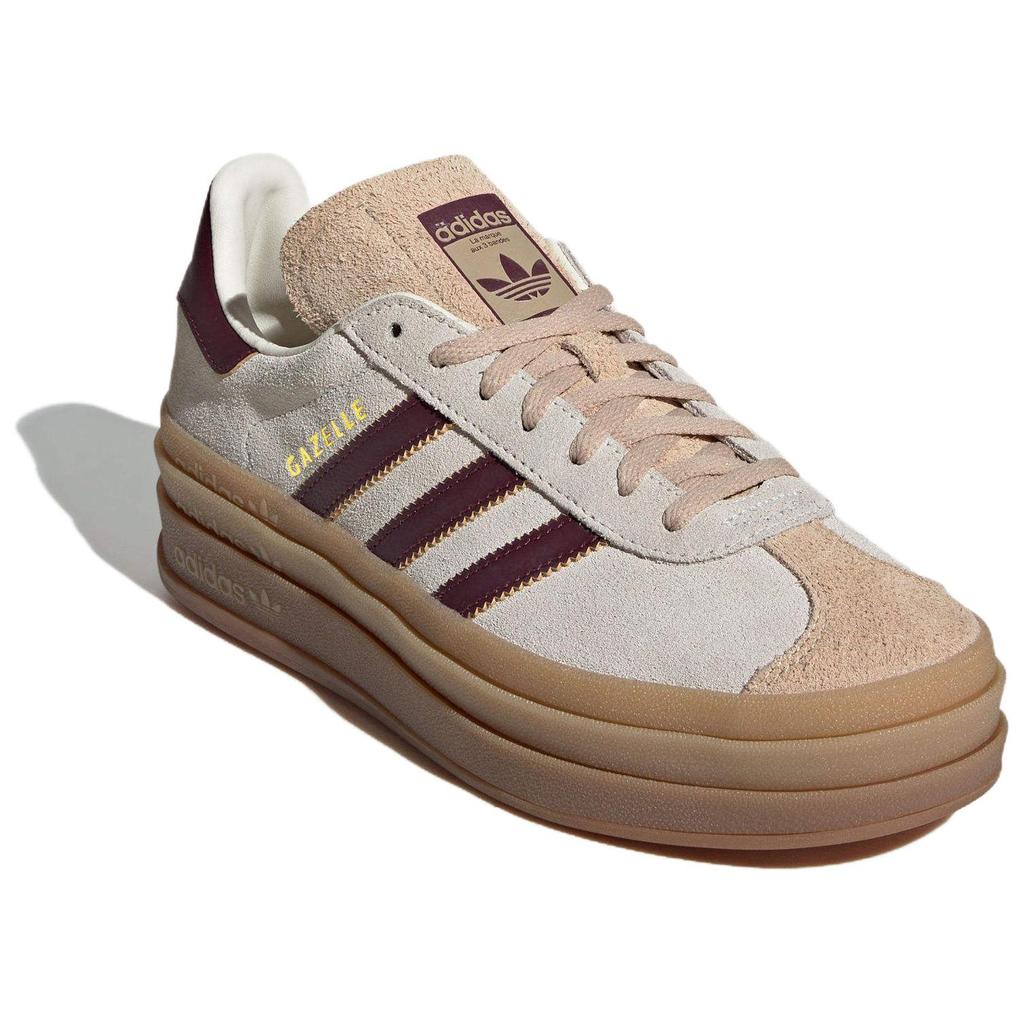 Adidas Originals Gazelle Bold Cream White Maroon Women's