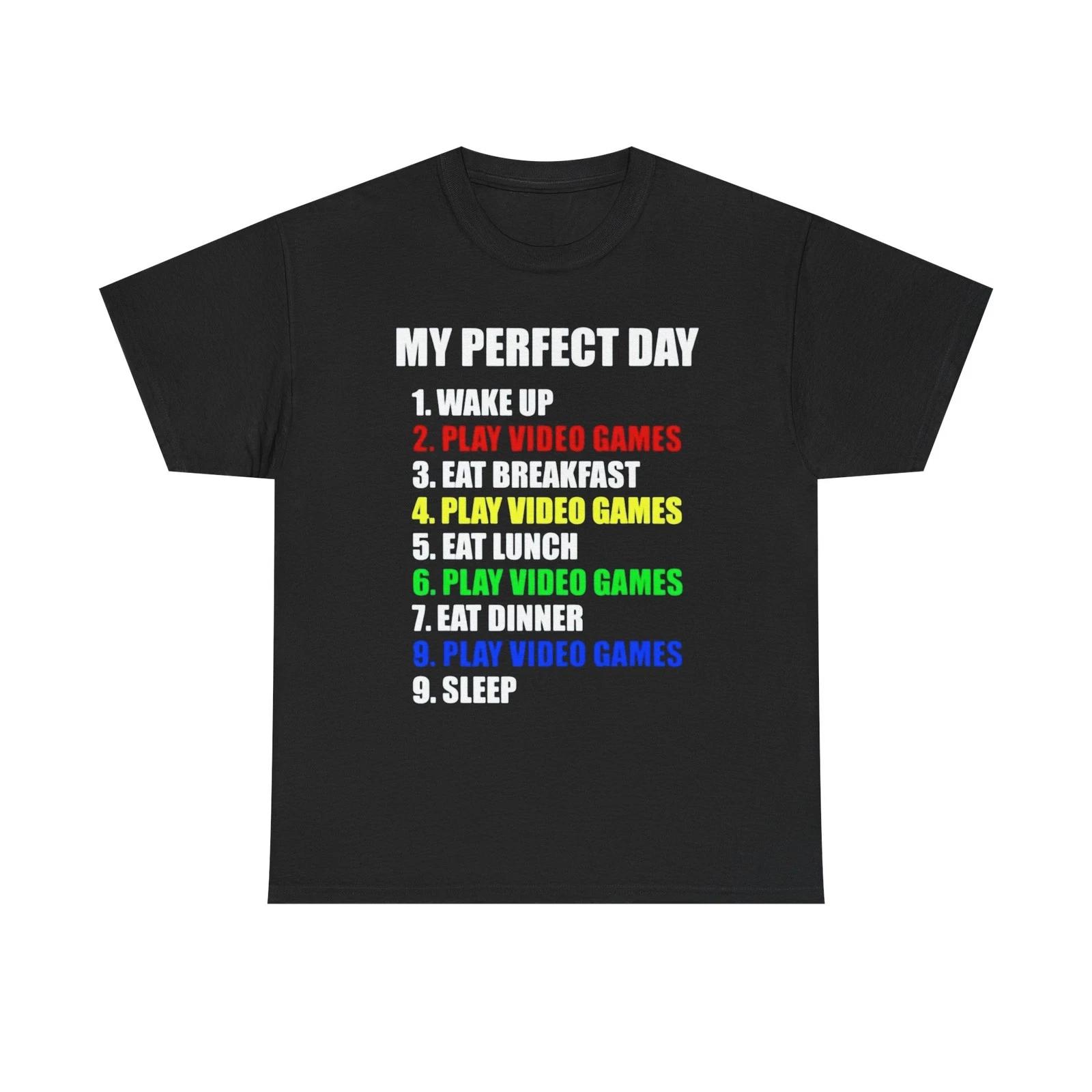 My Perfect Day Gaming Unisex Heavy Cotton Tee XL