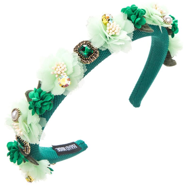 Elegant Hair Female Rhinestone Camellia Headband Ornaments Accessories Hair Pearl Lady