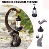 Solar Elephant Hanging Lantern Crafts Resin Garden Lantern Animal Sculpture Ornaments Waterproof Home Decor for Lawn Courtyard