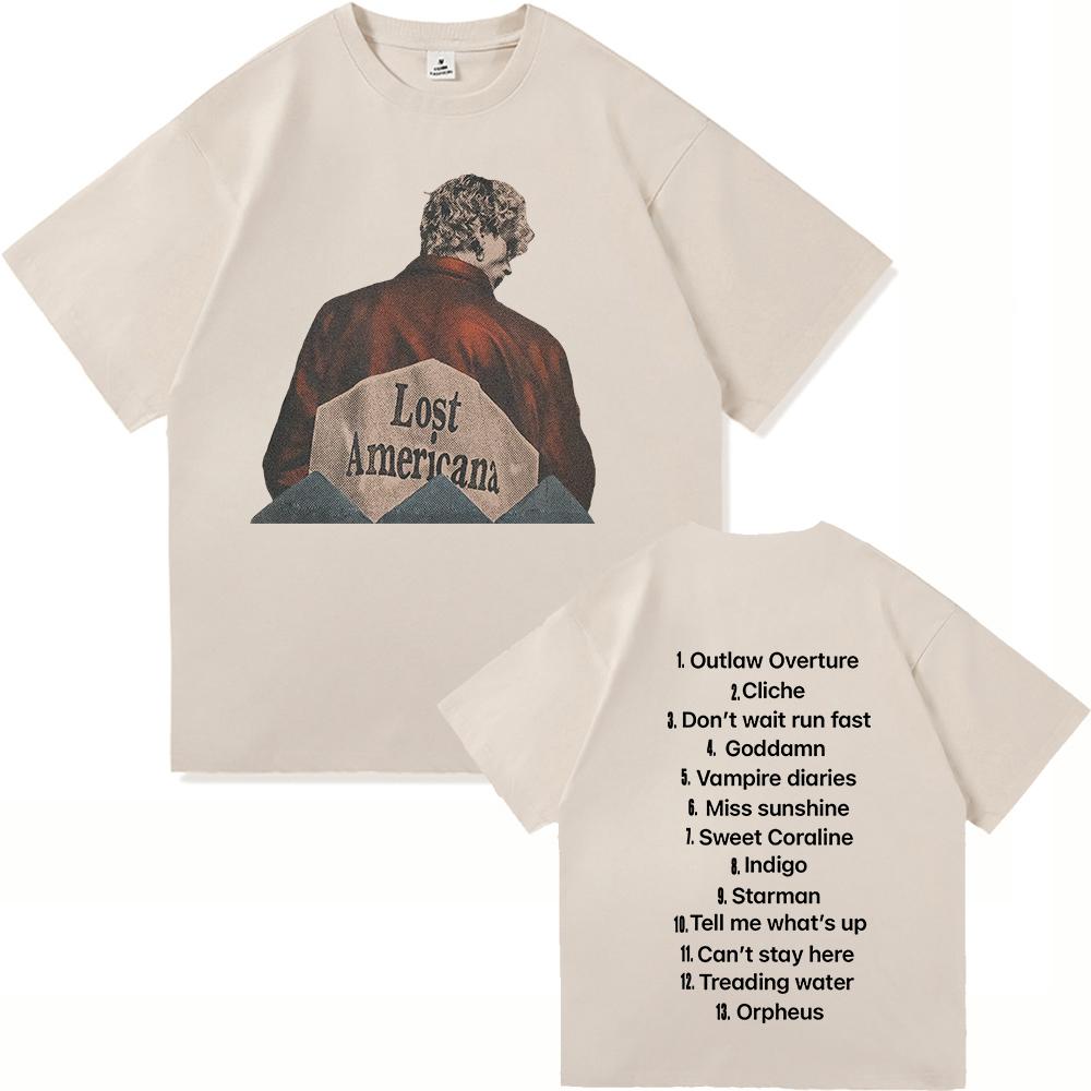 Amerikanisches Rockalbum T-Shirt 2025 Mode Retro Herren- und Damenbekleidung Harajuku Hochwertige Kleidung Retro Baumwoll-T-Shirt