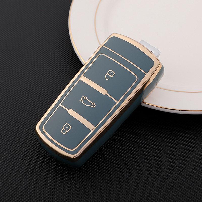 

Volkswagen Magotan B7CC Key Case - Gold Edge Design, Protective Shell