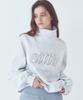 CITTA Citta Logo Patch Work High-Neck Sweat Shirt_Ctt399(White Melange)