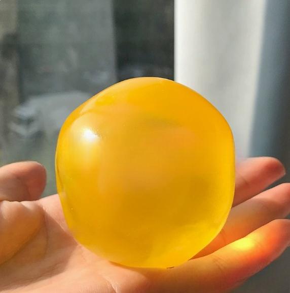 Blue Maltose Squishy Toy Cute Mochi Anti Stress Fidget Toy Soft Simulated Bule Transparent Ball Quick-Rebound Decompression Toy