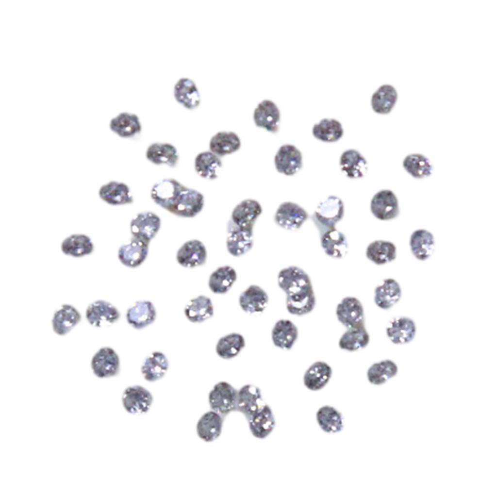 50PCS Nail Art Rhinestones Clear Crystal Rhinestones Nail Charms Round Nail Art Decals Decorations for Nail Salon Design