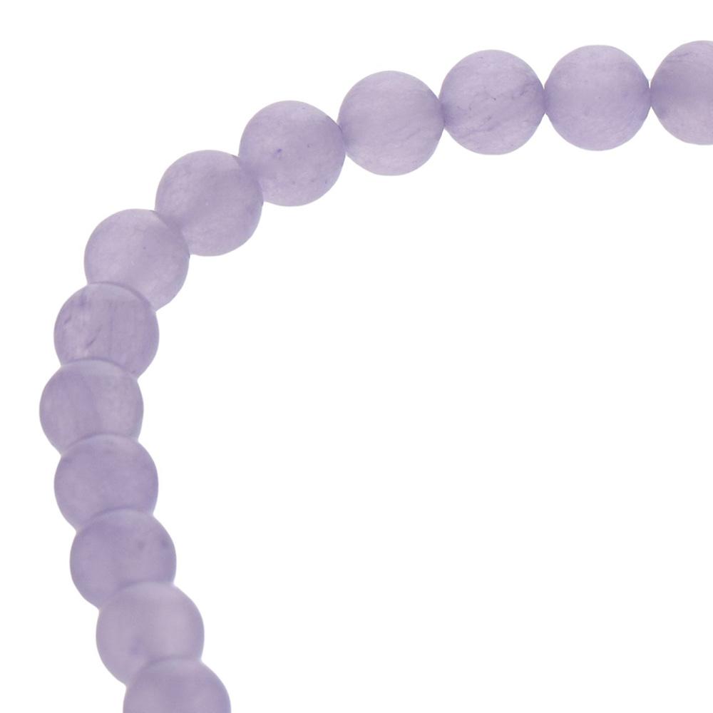 48 PCS 8MM Lavender Chalcedony Beads Round Round Beads Natural Gem Beads  Bracelets