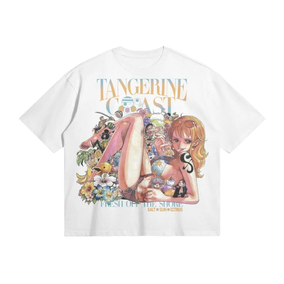 

Vintage Wash Oversized Anime 2026 Nami Pirate King Unisexs and Womens Summer Cotton TShirt Comfortable Breathable HighQuality XL