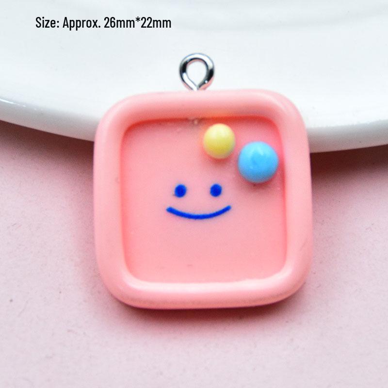 Macaron-Colored Glossy Resin Star Earrings  Pendant DIY Jewelry Accessories