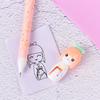 2Pcs Kawaii Lovely Japanese Doll Girl Design Office School Writing Neutral Signature Pen Art Gel Pens Kawaii Stationery