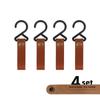 4 PCS Outdoor PU Hook Anti-Wr Metal Button Hanger Camping Hiking   Cookware Tableware Bag Hook