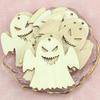(10pcs/pack) 8cm Halloween DIY Wooden Ghost Decoration Pendant Festival Party Scene Decorations Props Accessories DIY