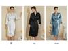 Satin Damen Frühling/Sommer Morgenmantel: Leichter Luxus, Kühlung, Neun-Ärmel-Pyjama und Bademantel