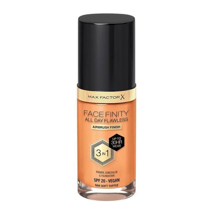 Max Factor Facefinity Teint Fluide 3-en-1 Longue Tenue N84 Soft Toffee, 30ml
