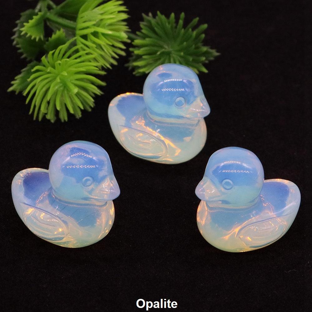 1.2" Little Duck Statue Natural Stone Reiki Healing Crystal Amethyst Tiger Eye Animal Figurine Gemstones Crafts Home Decor Gifts