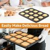 2/4Pcs Muffin Baking Pan 12 Cavity Mini Cake Mold Square Cupcake Mold Non-stick Brownie Baking Pan for Bread Muffin Pastry Tools