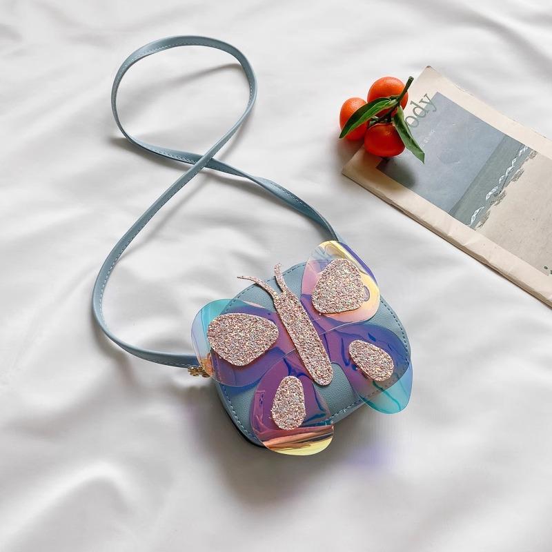 

Cute Baby Coin Purse Girls Accessory Cute Laser Butterfly Bag Small Crossbody Single Shoulder Bag Creative Fashion Coin Purse
