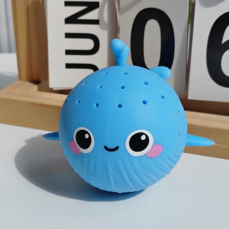 1 Stück Schwamm Wasserabsorbierender Wal Quetschen Stressabbau Spielzeug Baby Badespielzeug Sommer Schwimmen Spielen Wasser Requisiten für Kinder