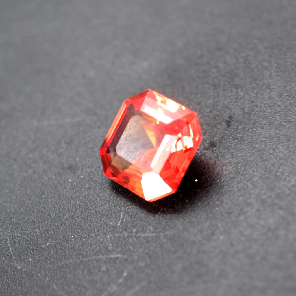 Ceylon Sapphire Orange Square Cut 7.50 Ct Natural CERTIFIED Loose Gemstone M-2072-sa