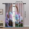 2pc    Party Window Curtains Easter Egg Fabric  Without Electricity Festive Holiday Use for room decor aesthetic