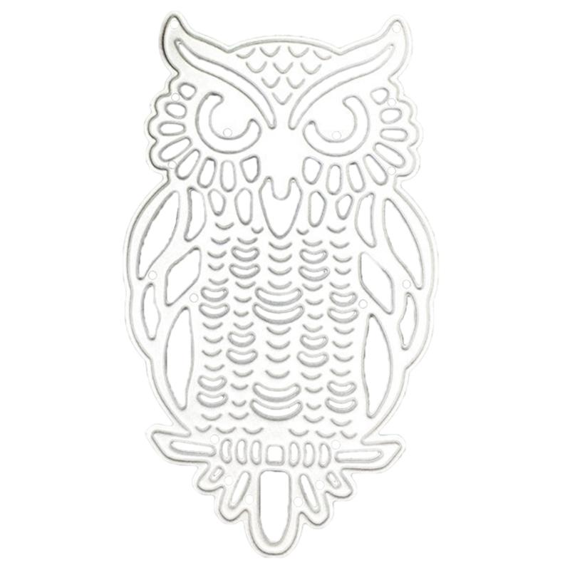 

Животное Сова Металлические режущие штампы DIY Крафт Углеродистая сталь Шаблон для тиснения Трафарет Скрапбукинг для открыток Вырубка Форма 1