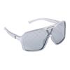 Louis Vuitton Unregelmäßige Sonnenbrille mit LV-Buchstaben Damen Sonnenbrille Silber Z3103U