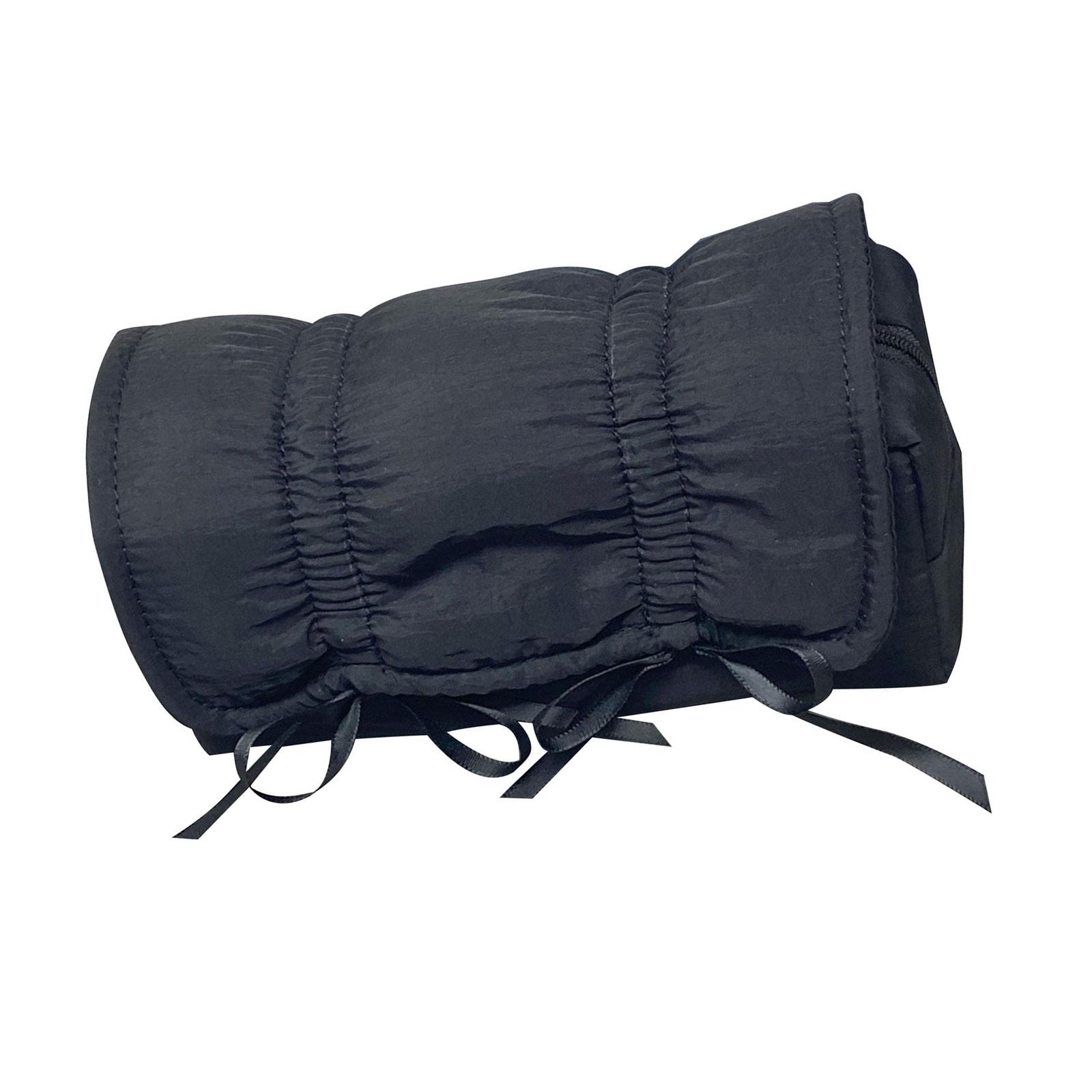 

Пенал великої місткості з бантиком, портативні органайзери для ручок, дорожня косметичка для жінок, дівчат, студенток чорний