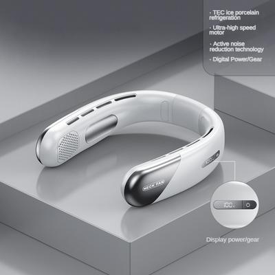 Portable Neck Fan Rechargeable Hands Free Bladeless Fan Wearable Personal Fan Leafless 5 Speeds