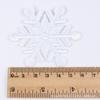 White Snowflake Embroidered Fabric Patch - Adhesive Backing for Coat & Pants Decor