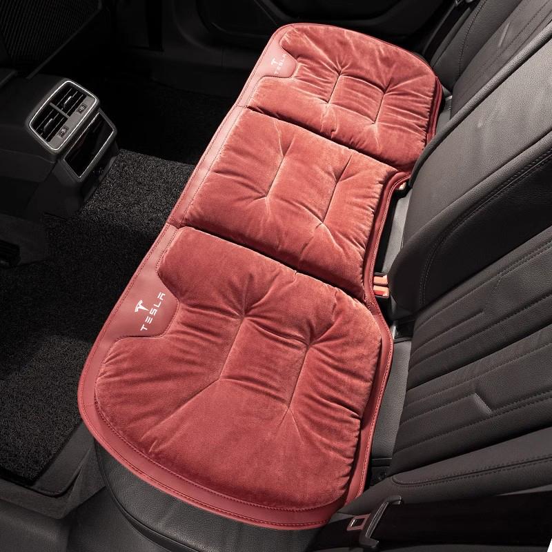 Car Seat Cover Cushion Soft Mat Velvet Plush Cushioning For Tesla Model-Y Model-3 Model-X Model-S Cybertruck Roadster SpaceX