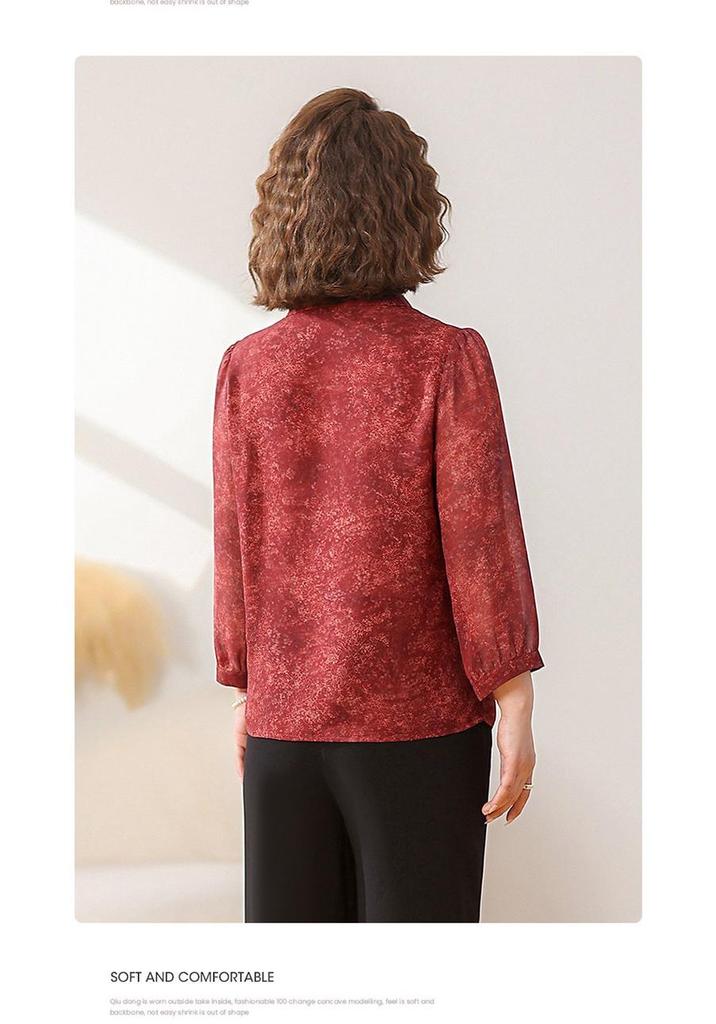 2026 Spring Shirt for Elderly Mothers - Women's Lapel Top, Loose Fit for Middle-Aged and Elderly, Perfect for Spring and Autumn