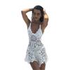 2026 Summer New Solid Color Women Dress, Sexy Lace Hollow Crochet Beach Cover Up