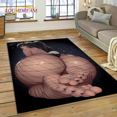 Personaje de Dibujos Animados Encaje Sexy Niñas Lindo Anime Alfombra Alfombra para Dormitorio Sala de Estar Decoración del Hogar Sofá, Grande Decoración Alfombra de Piso Regalo