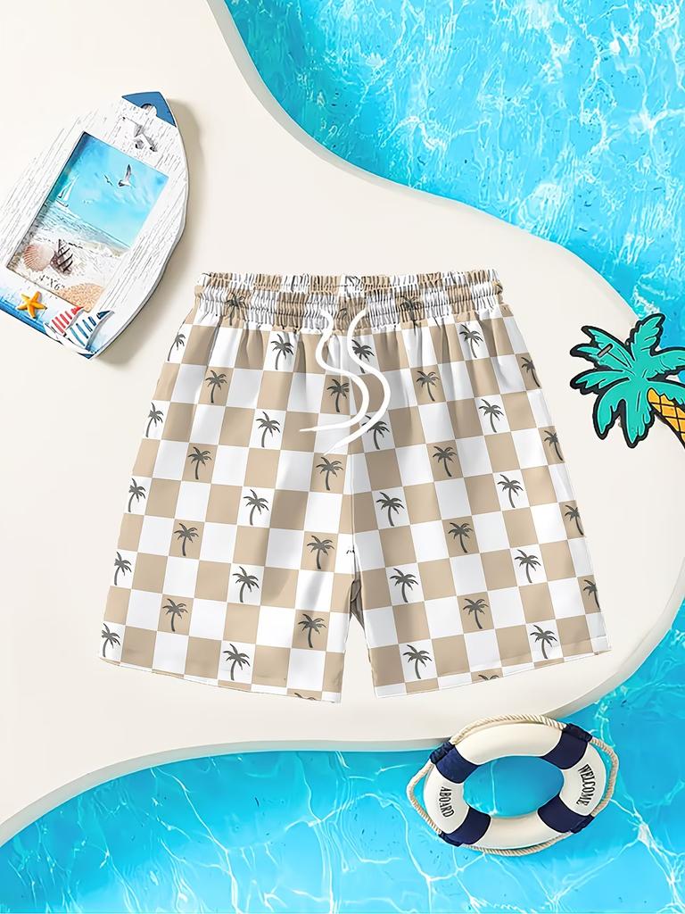 Sports Outdoor Swimming Trunks with Elastic Waist Pockets and Swim Shorts