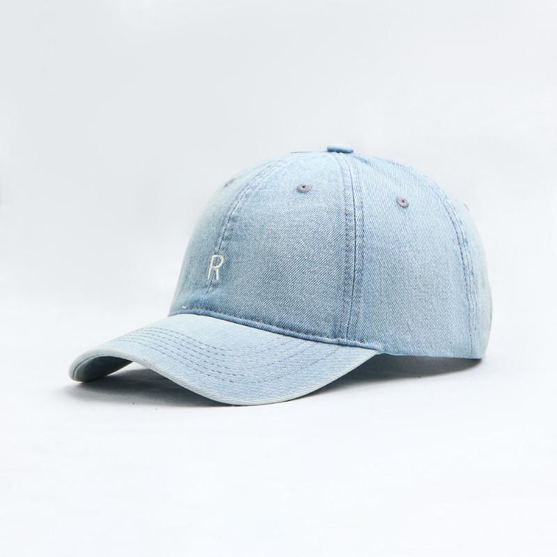 Modische Bestickte Denim Baseballkappe für Herren und Damen, Lässige Vielseitige Weiche Kappe