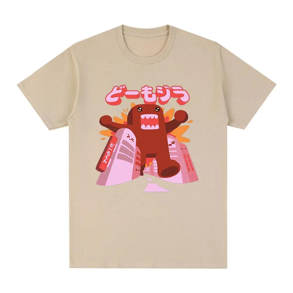 Domo Kun Monster Pattern T-shirt Style Women's Casual T-shirt Humorous Short Sleeve Oversized Tshirt Harajuku Street Wear