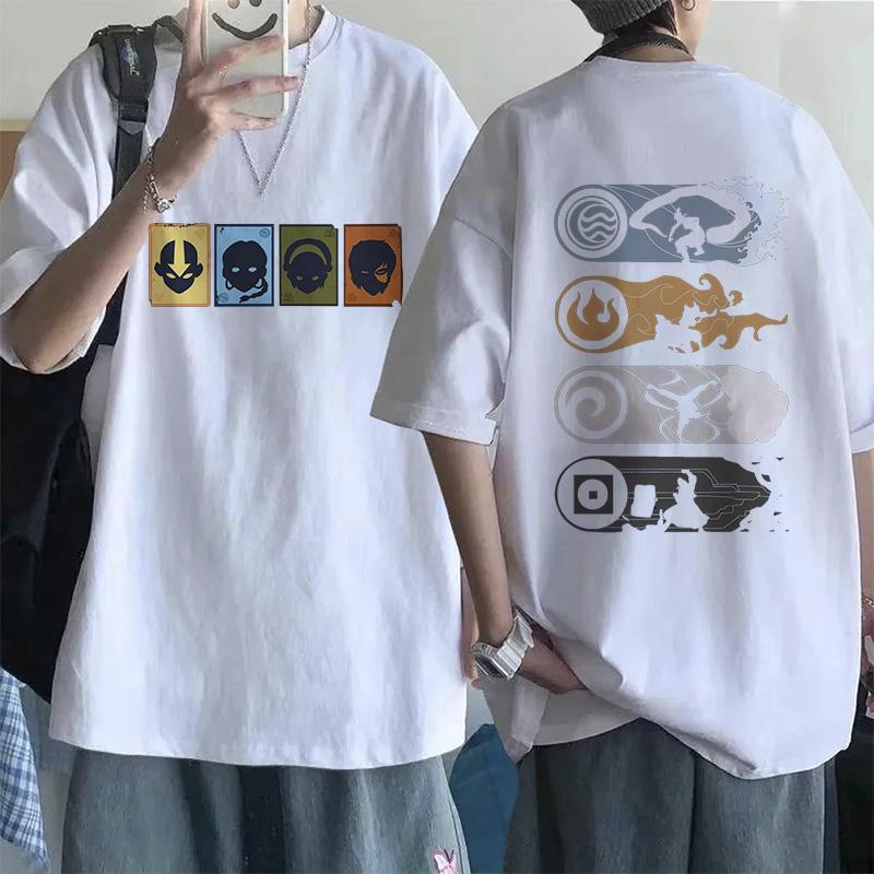 Mode Mange T-Shirt Avatar Der Letzte Luftbändiger Y2k Shirt Streetwear Appa Yip Lässiges T-Shirt Hip Hop Harajuku T-Shirts Oberteile Kleidung