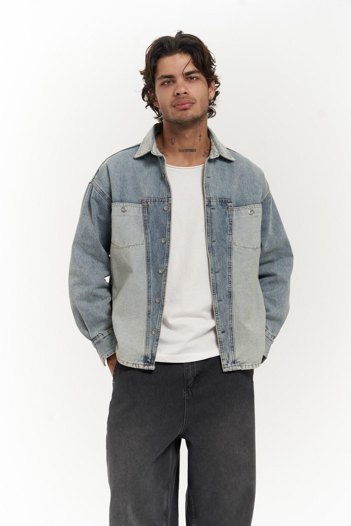 

Saadrian Blue Unisex Denim Jacket L синій