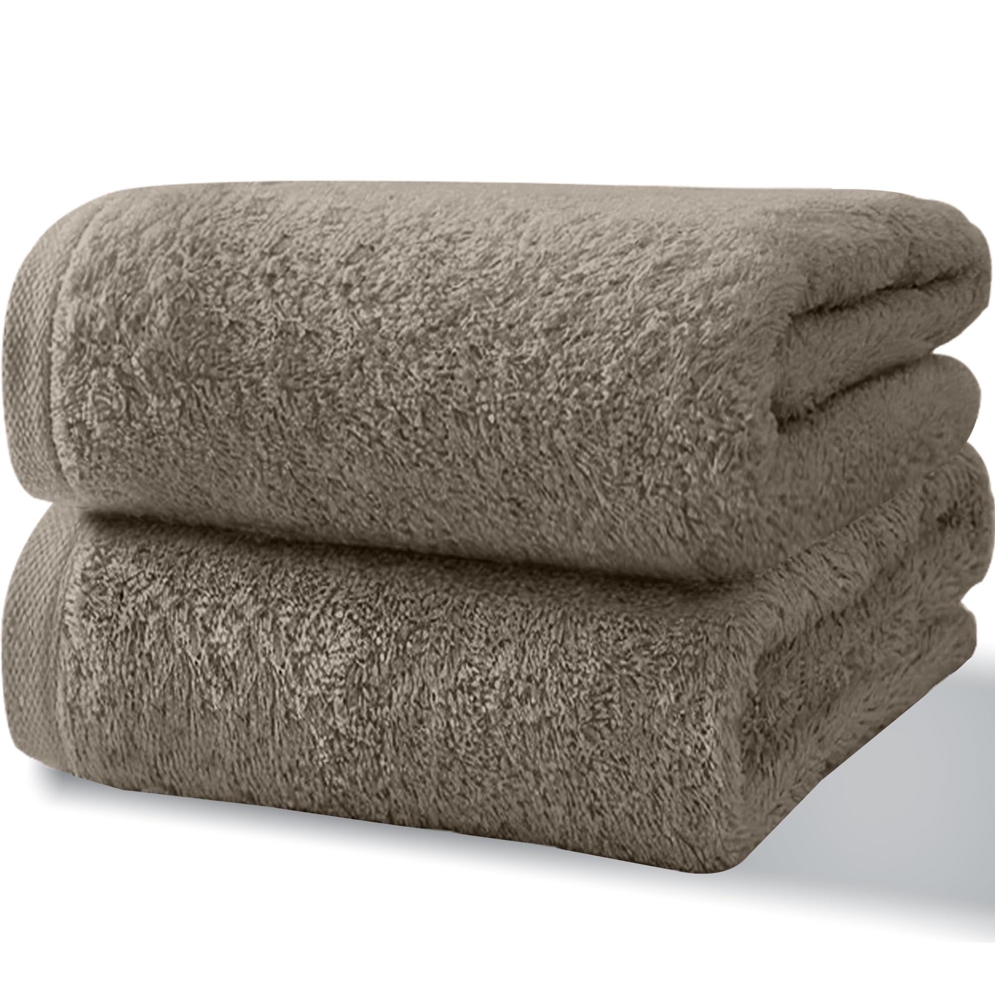 

Bath Towel Set of Dark HOSUR Hotel Highly Minimal Lint Gift 2, Brown, Quality, Thick, Plush, 100% Cotton, 60120cm, Absorbent, Quick-Drying, Durable,