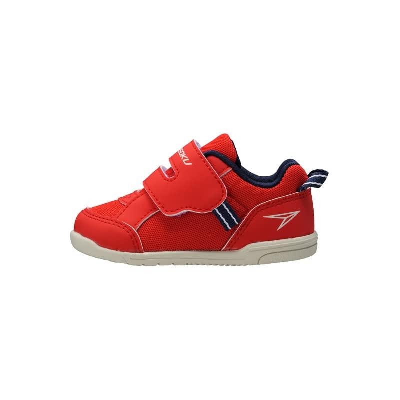 Shunsoku Baby Shoes Foot SJB Sneakers, Wide, Lightweight, Development, 12-15cm, Boys, Girls, 0680, Red, 13.5cm