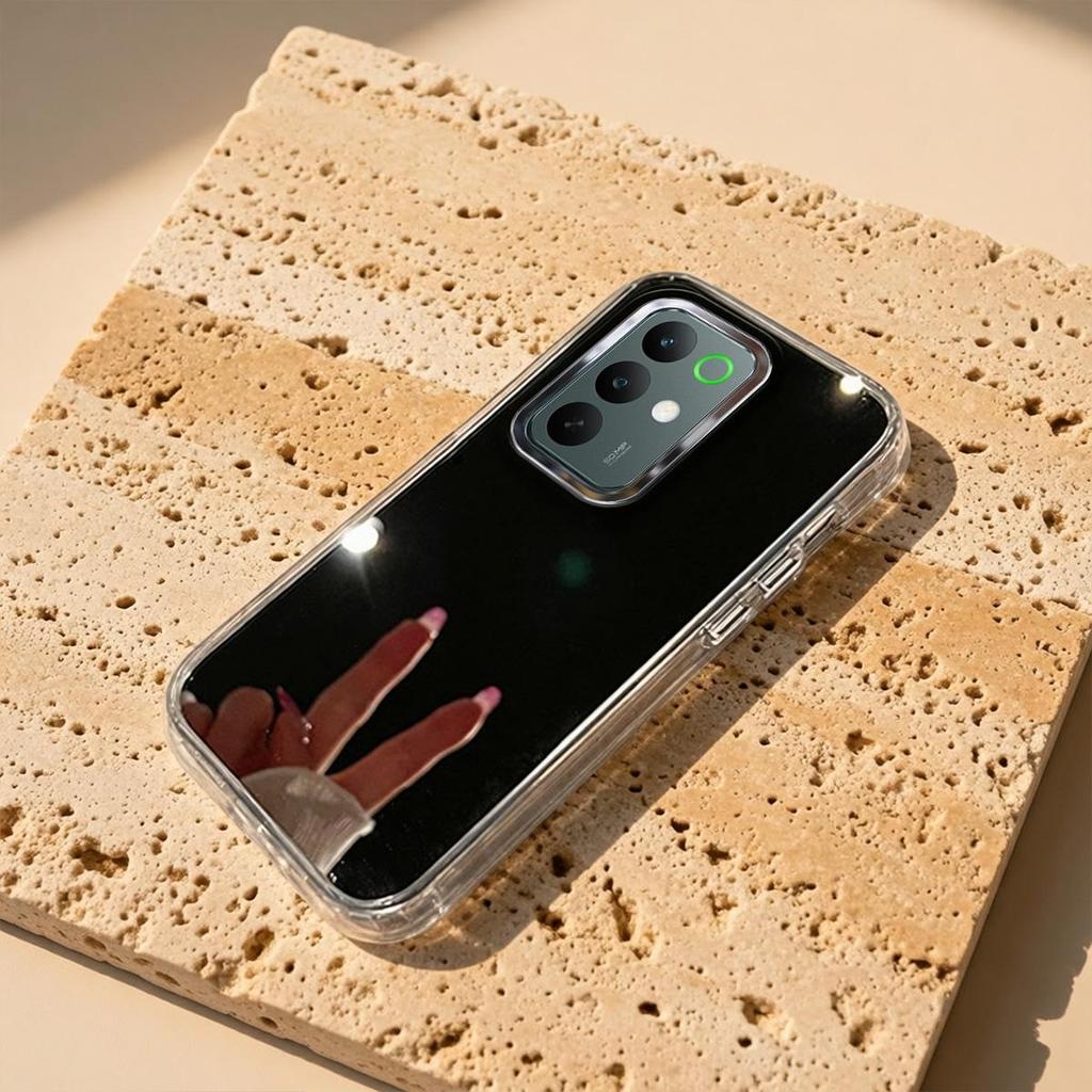 Mirror Makeup TPU Case for TECNO SPARK Slim Go 1 2 3 2022-2025 40 Pro 40C 30 20 Pro 10 9 8 7 Shockproof Cover