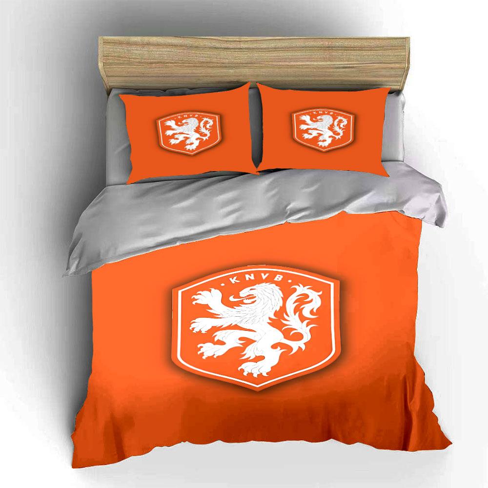Oranges Löwen-Emblem Bettwäsche-Set Bettwäsche Bettbezug-Set Bettbezug Kissenbezüge (1 * Bettbezug 2 * Kissenbezüge, ohne Bettdecke)